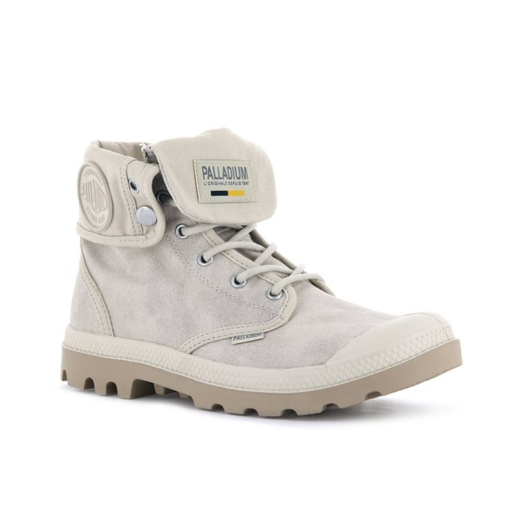 Dámské Boty Palladium Pampa Baggy WAX Světle Šedé | CZ CIS-94J